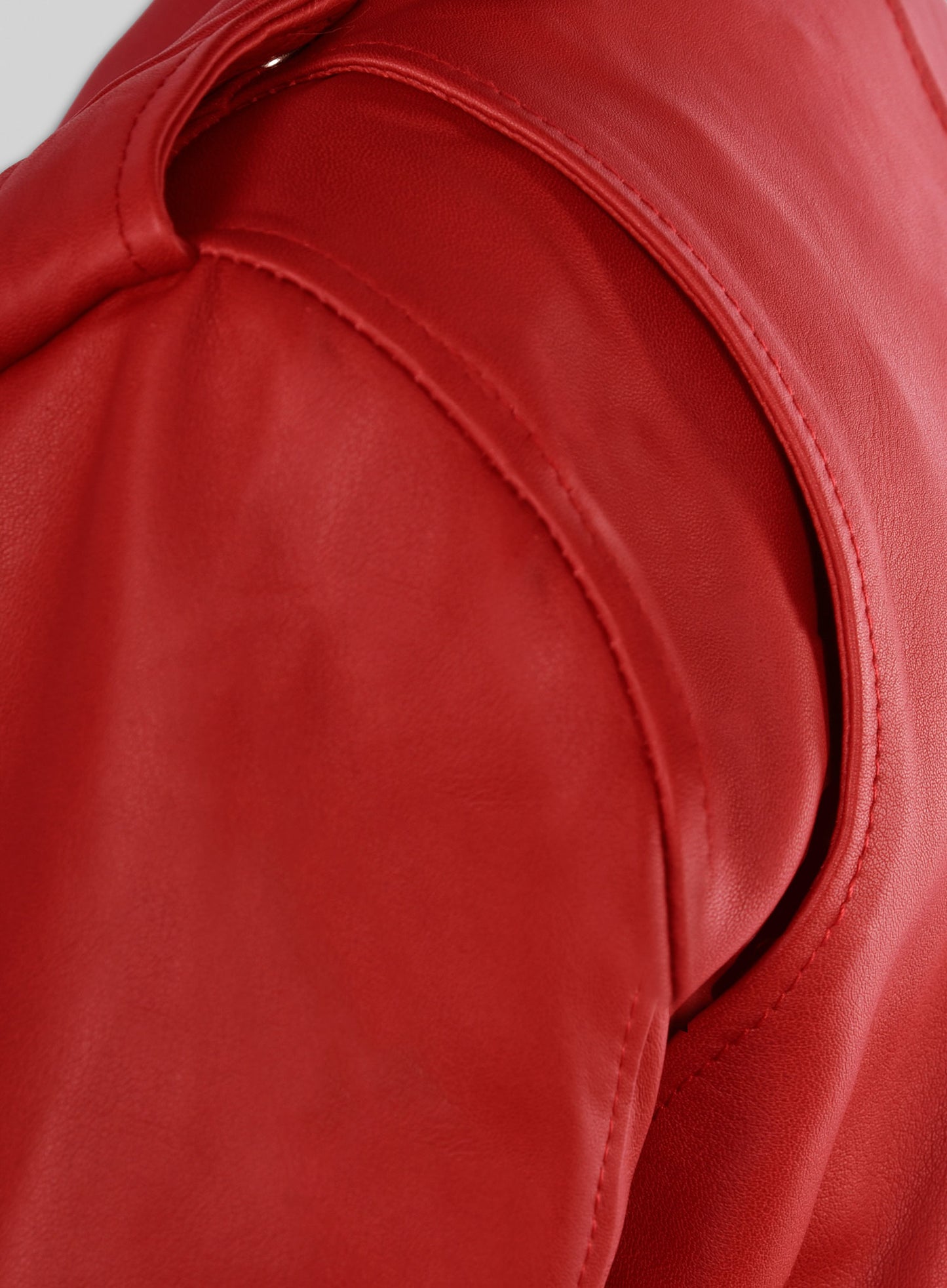 Soft Raspberry Red Hilary Duff Leather Jacket #3