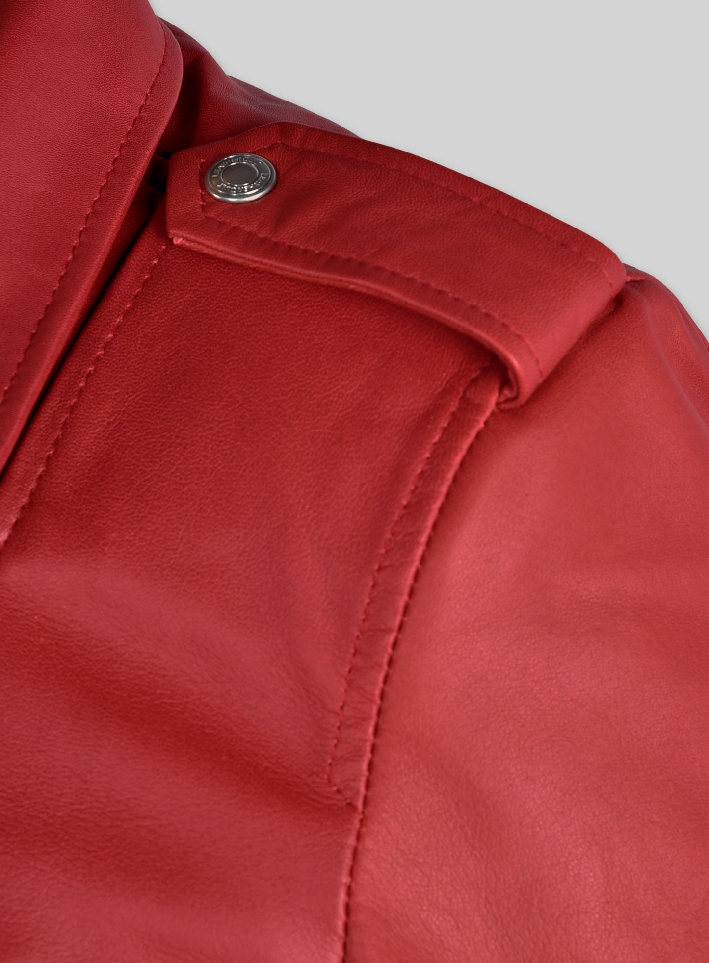 Soft Raspberry Red Hilary Duff Leather Jacket #3
