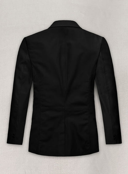 Soft Rich Black Leather Blazer - LeatherCult