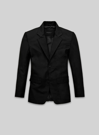 Soft Rich Black Leather Blazer