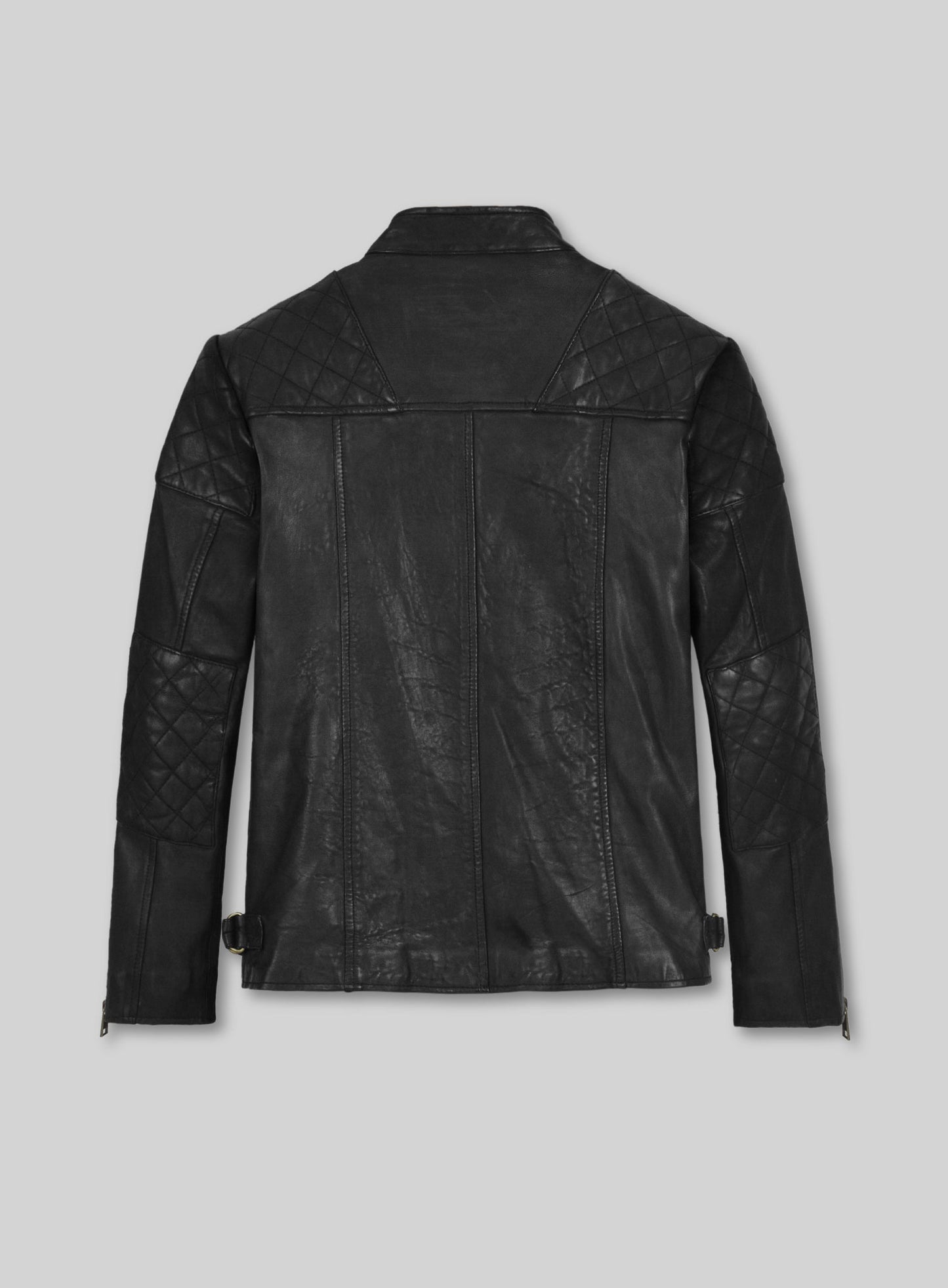 Soft Rich Black Washed & Wax Leather Jacket #613