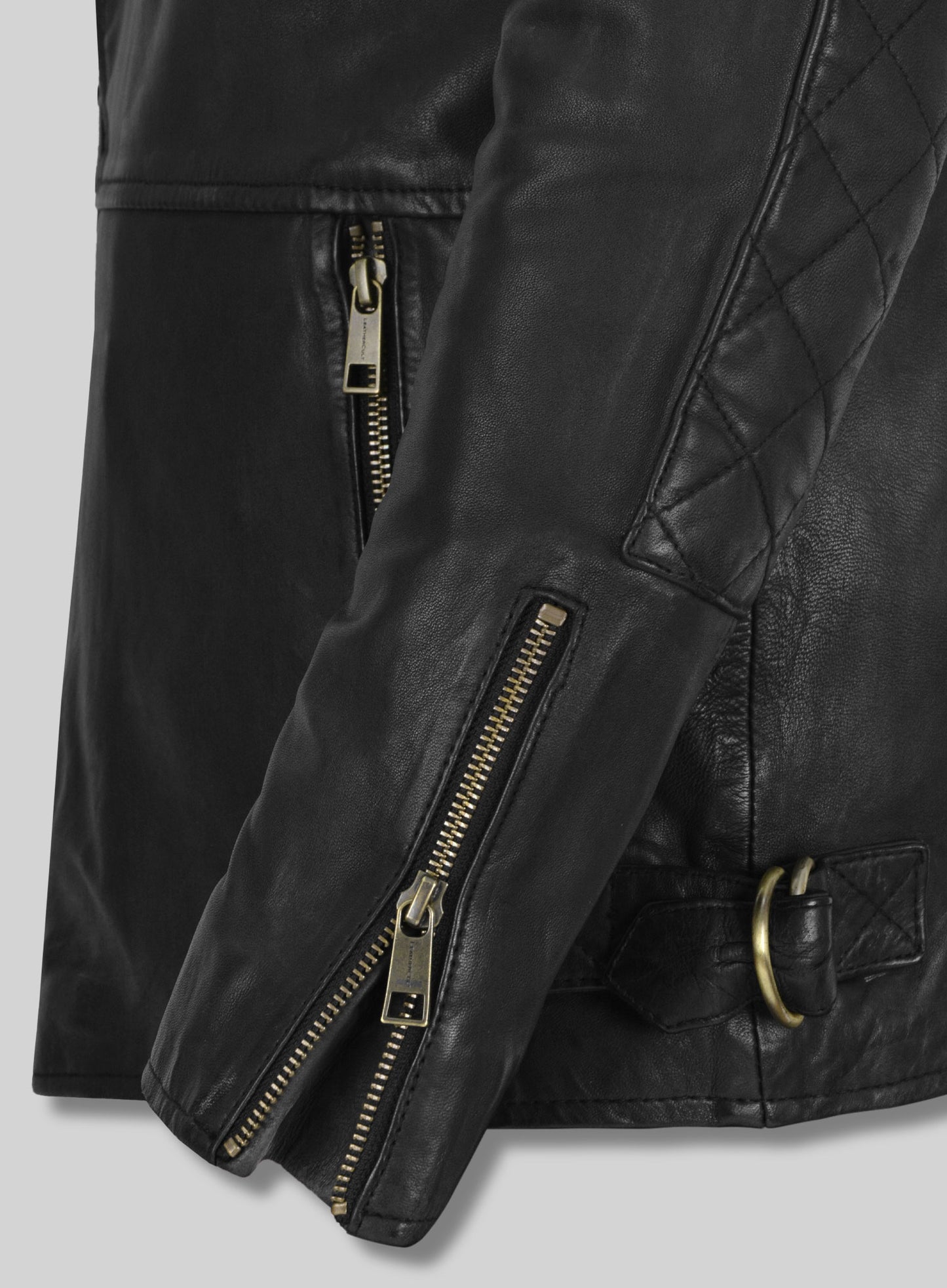 Soft Rich Black Washed & Wax Leather Jacket #613