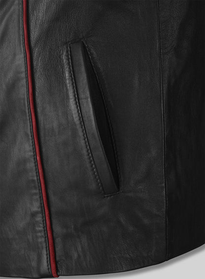 Soft Rich Black Washed & Wax Mass Effect 3 Leather Jacket