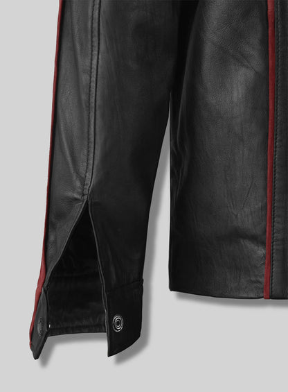 Soft Rich Black Washed & Wax Mass Effect 3 Leather Jacket