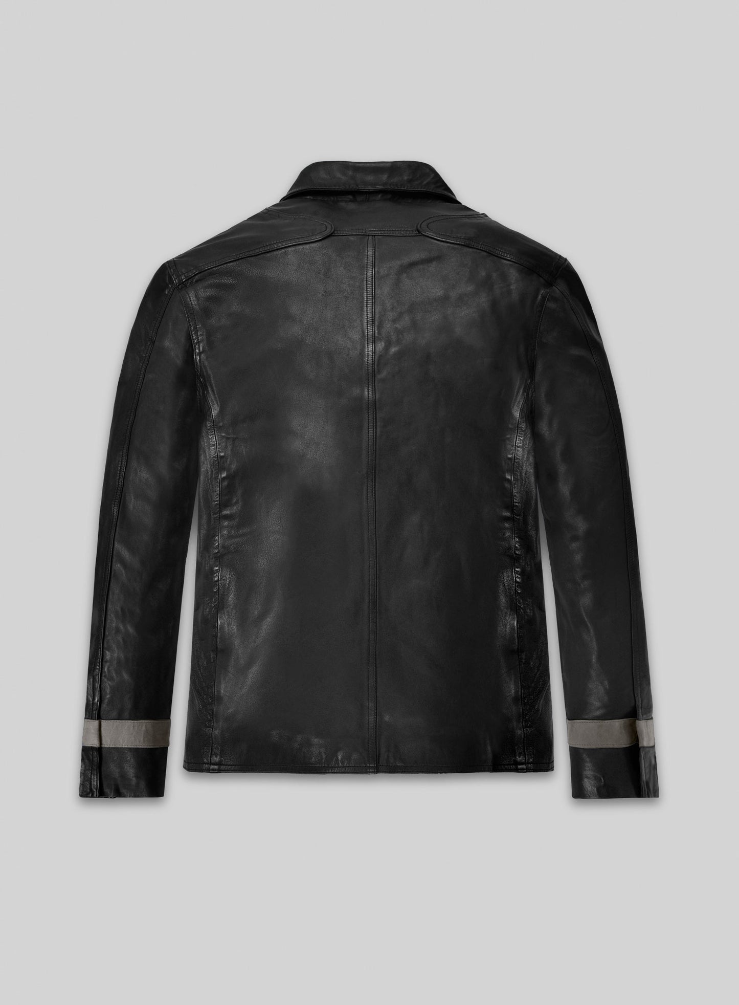Soft Rich Black Washed & Wax Jackie Chan Leather Jacket