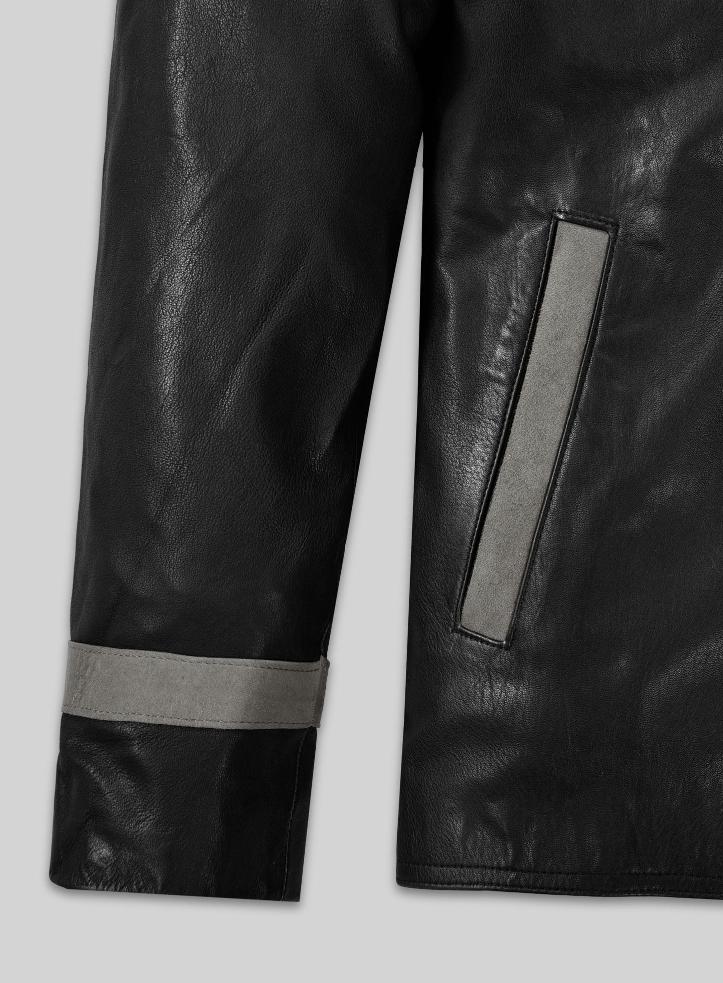 Soft Rich Black Washed & Wax Jackie Chan Leather Jacket