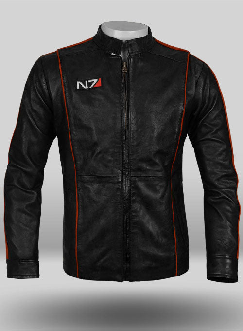 Soft Rich Black Washed & Wax Mass Effect 3 Leather Jacket - LeatherCult