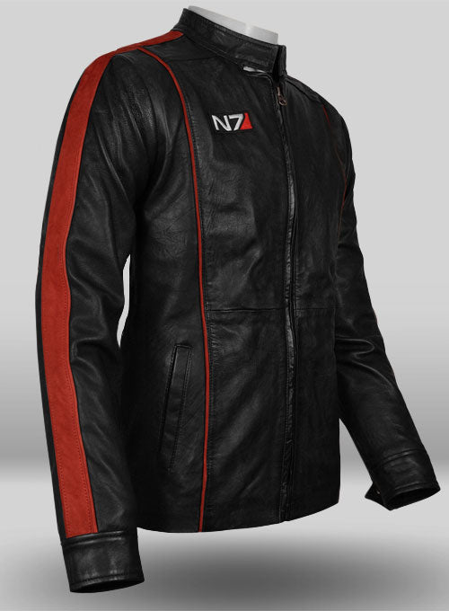 Soft Rich Black Washed & Wax Mass Effect 3 Leather Jacket - LeatherCult