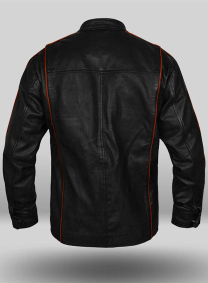 Soft Rich Black Washed & Wax Mass Effect 3 Leather Jacket - LeatherCult