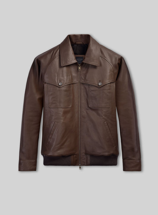 Soft Scottish Brown David Leather Jacket #2