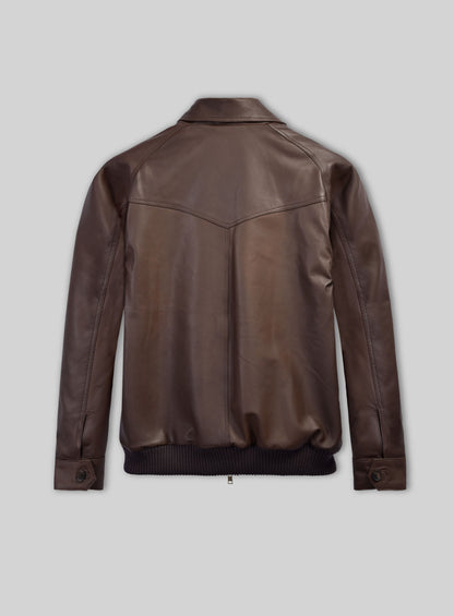 Scottish Brown David Lambskin Leather Jacket #2