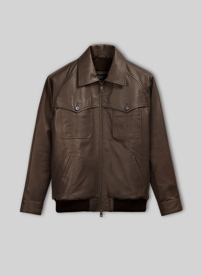 Soft Scottish Brown David Leather Jacket #2
