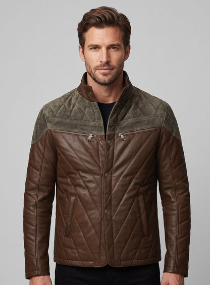 Scottish Brown Lambskin Leather Jacket #635