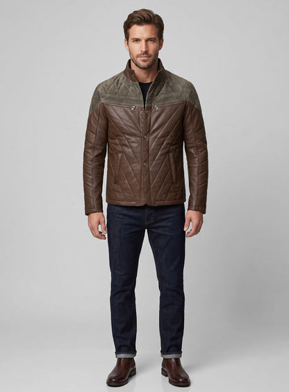 Scottish Brown Lambskin Leather Jacket #635