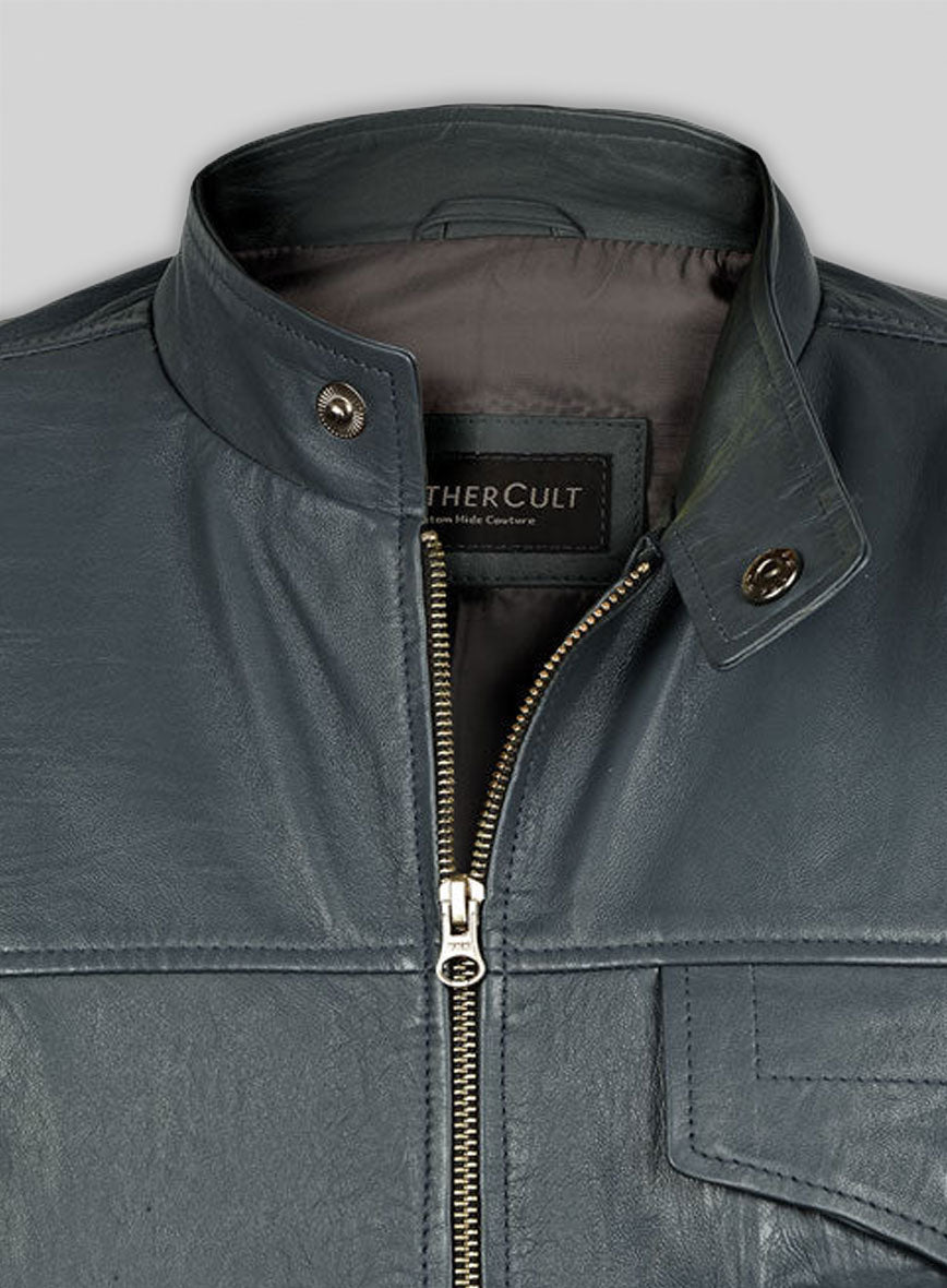 Soft Sherpa Gray Washed & Wax Shia Labeouf Transformers 3 Jacket