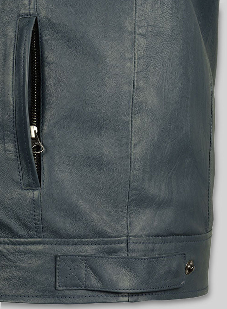 Soft Sherpa Gray Washed & Wax Shia Labeouf Transformers 3 Jacket
