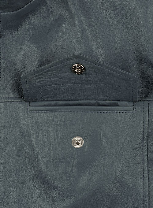 Soft Sherpa Gray Washed & Wax Shia Labeouf Transformers 3 Jacket - LeatherCult