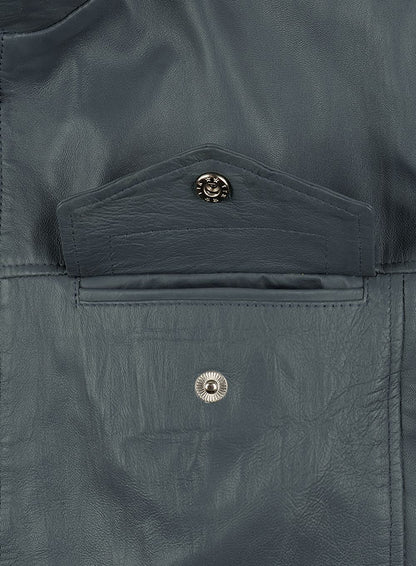 Soft Sherpa Gray Washed & Wax Shia Labeouf Transformers 3 Jacket - LeatherCult
