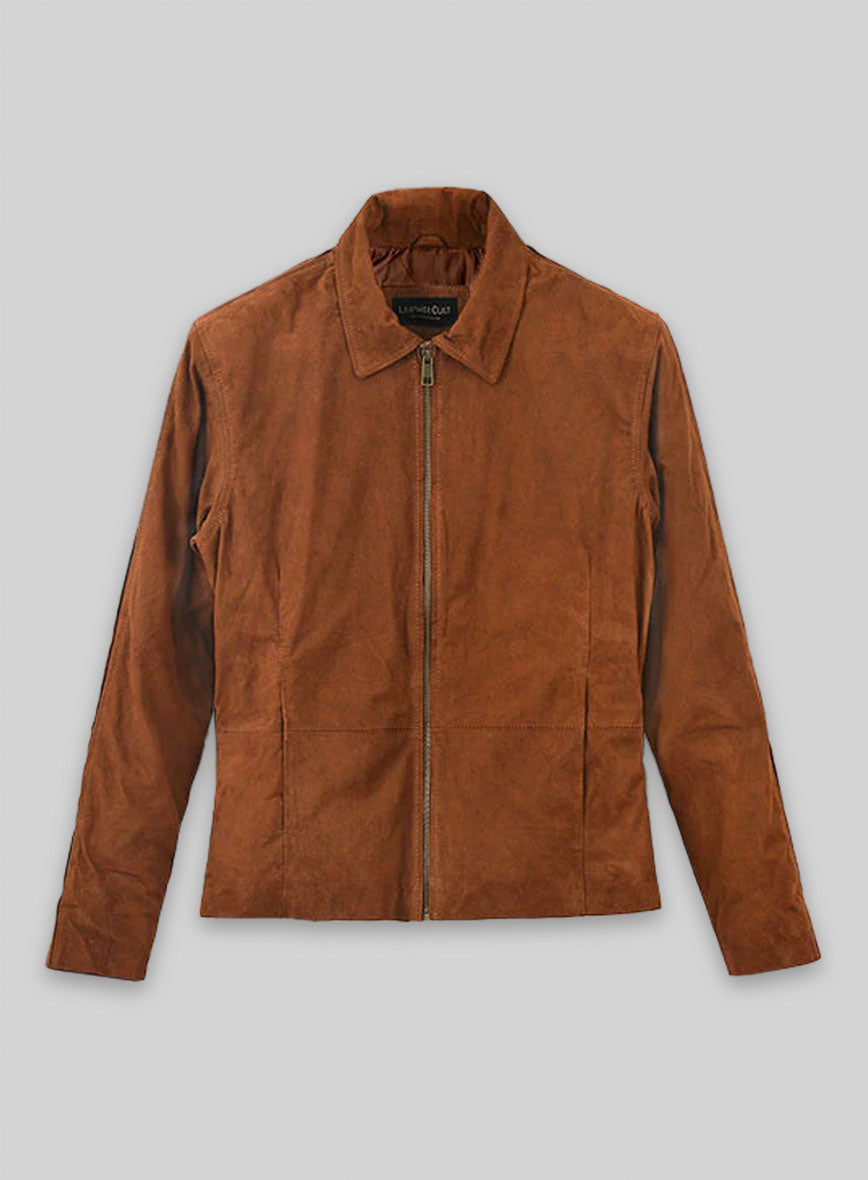 Soft Tan Brown Suede Daniel Craig Spectre Leather Jacket