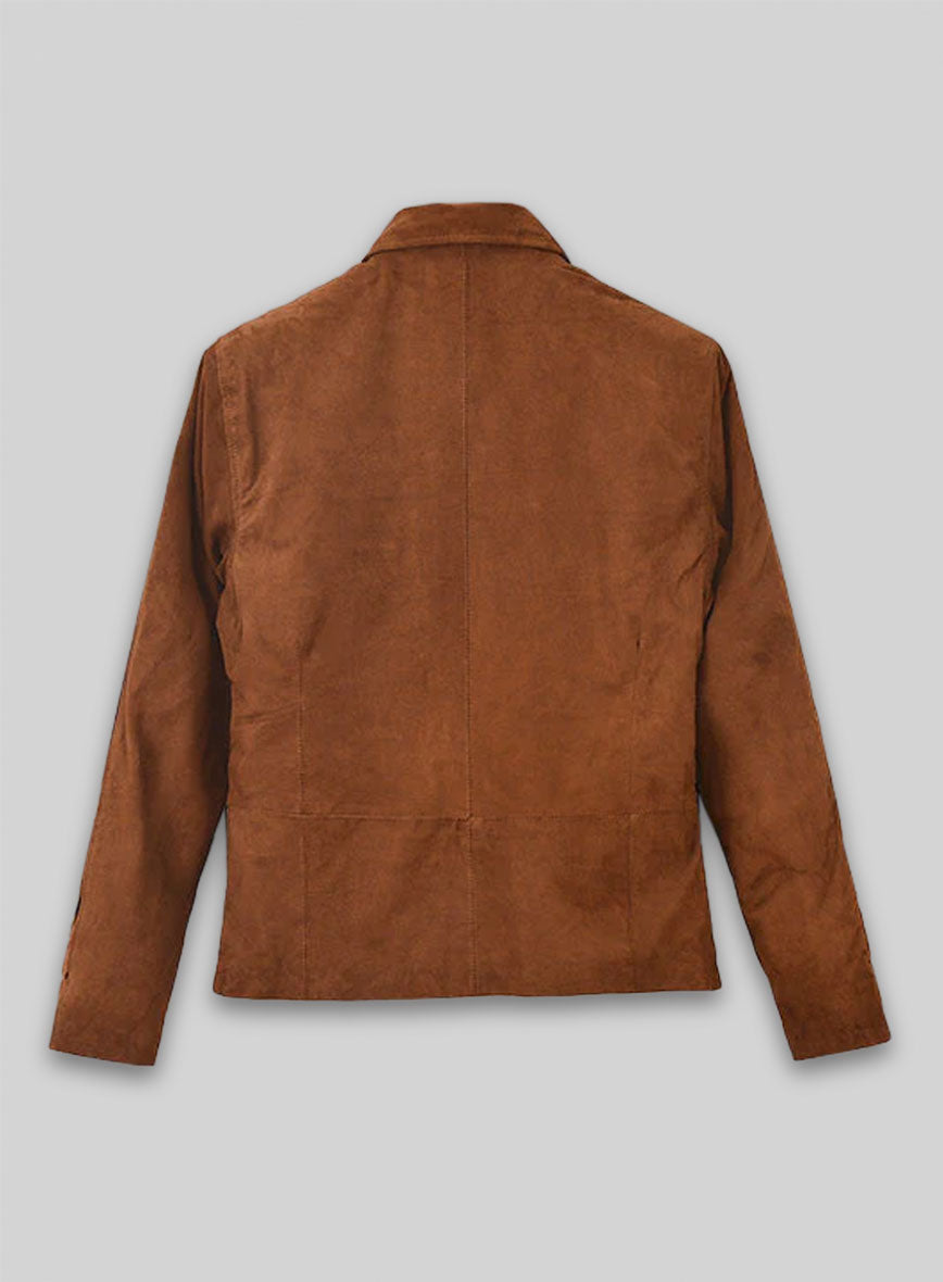 Soft Tan Brown Suede Daniel Craig Spectre Leather Jacket