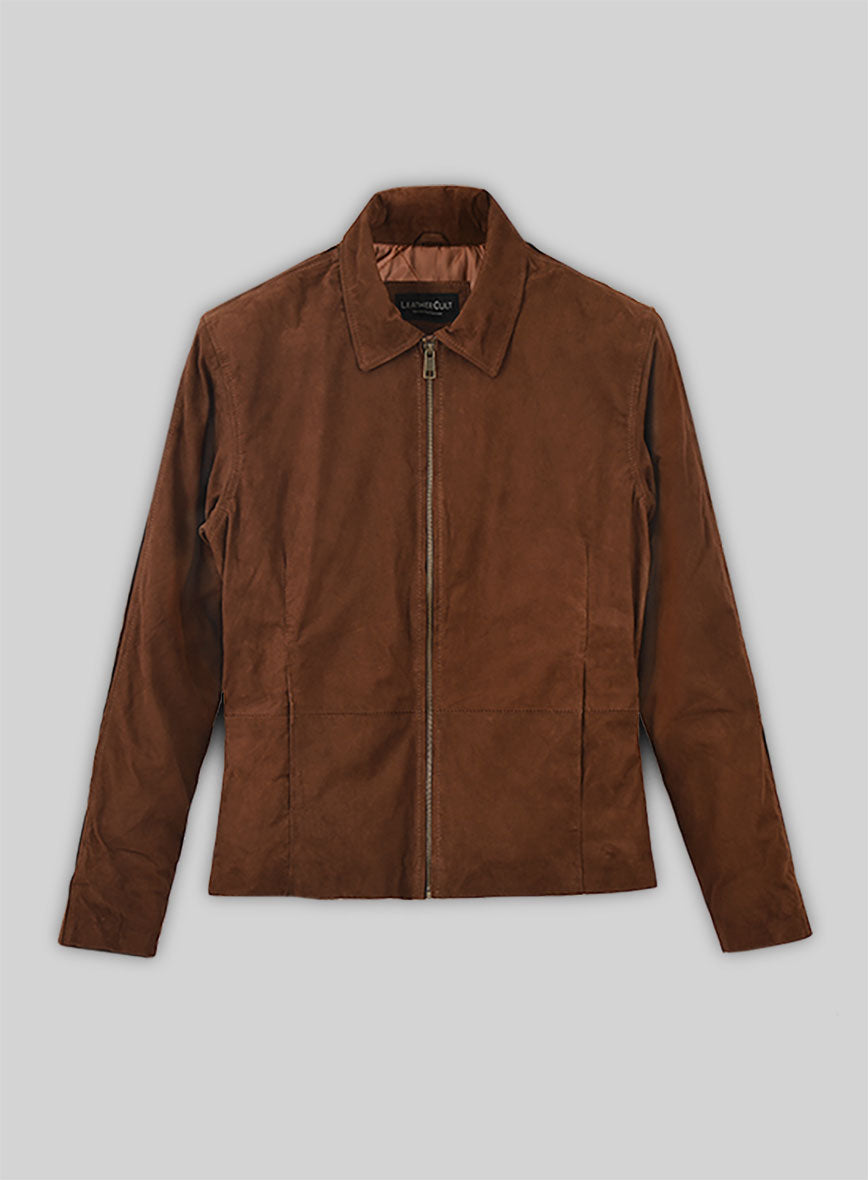 Soft Tan Brown Suede Daniel Craig Spectre Leather Jacket