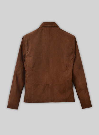 Soft Tan Brown Suede Daniel Craig Spectre Leather Jacket