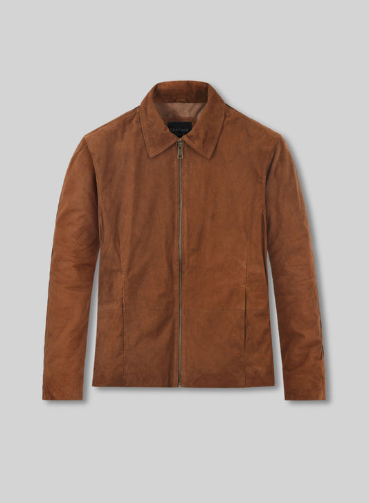 Soft Tan Brown Suede Daniel Craig Spectre Leather Jacket