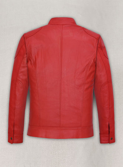 Soft Tango Red Washed & Wax The Expendables Lee Christmas Leather Jacket - LeatherCult
