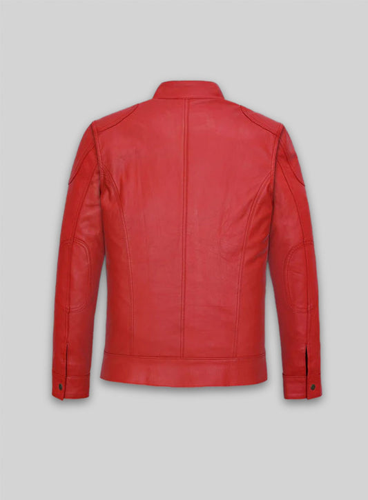 Soft Tango Red Washed & Wax The Expendables Lee Christmas Leather Jacket