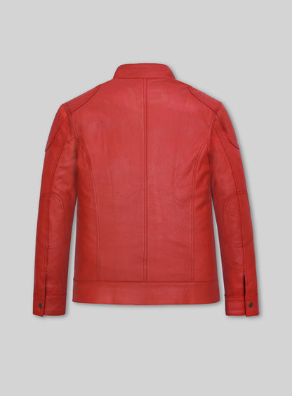 Tango Red Washed & Wax The Expendables Lee Christmas Lambskin Leather Jacket