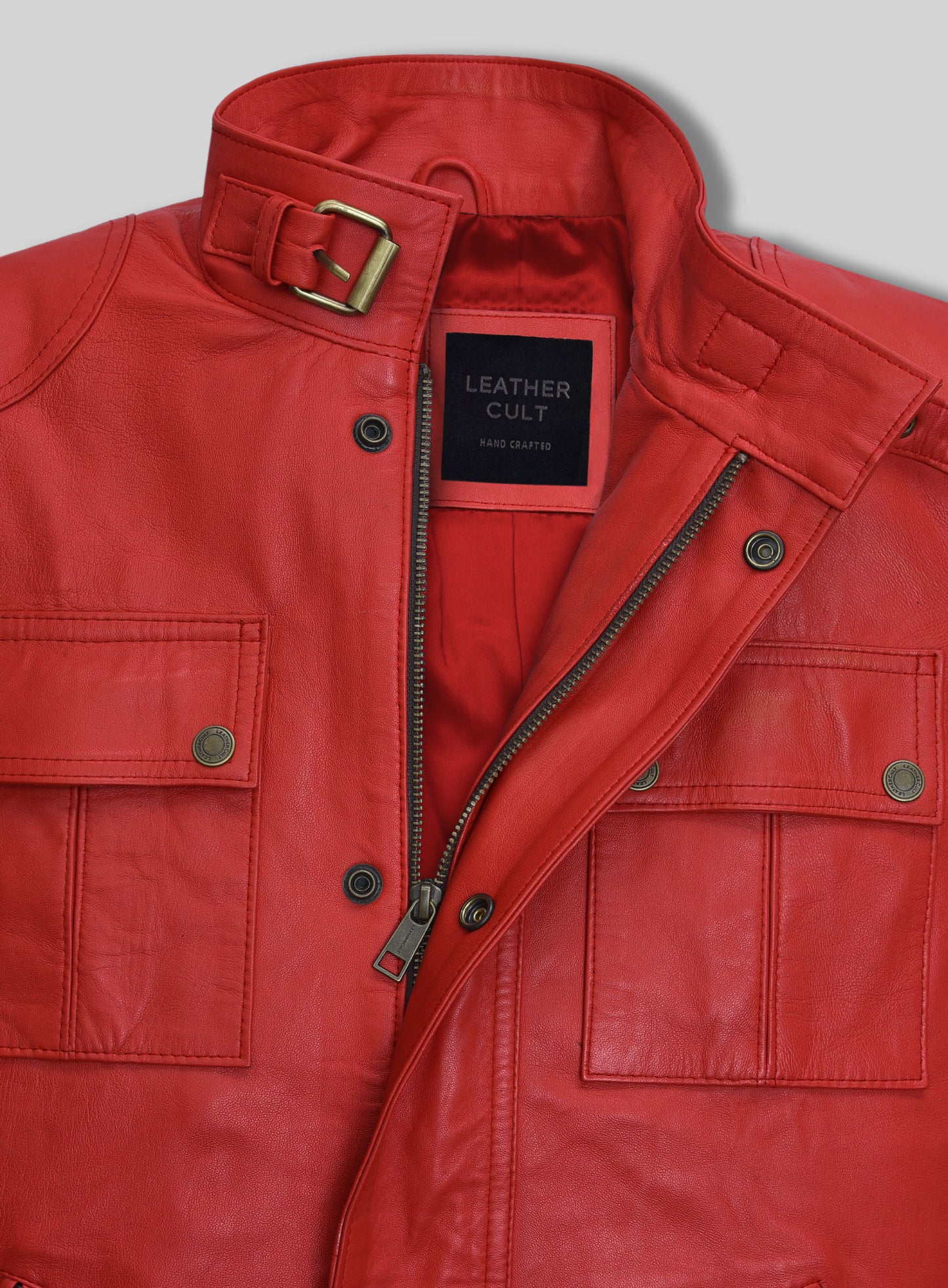 Tango Red Washed & Wax The Expendables Lee Christmas Lambskin Leather Jacket