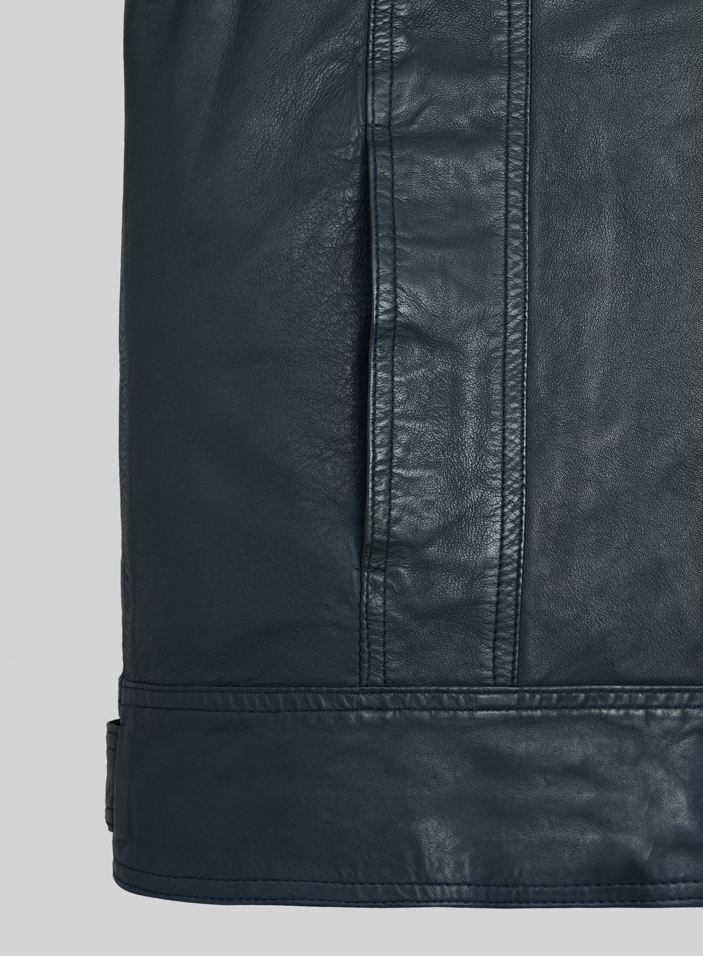 Soft Winsor Blue Lucas Bravo Emily In Paris Leather Jacket