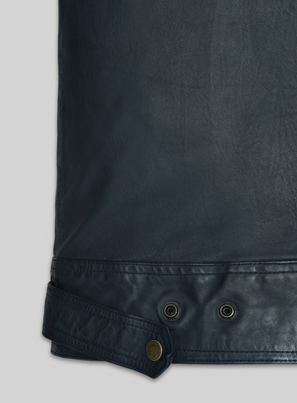 Soft Winsor Blue Lucas Bravo Emily In Paris Leather Jacket