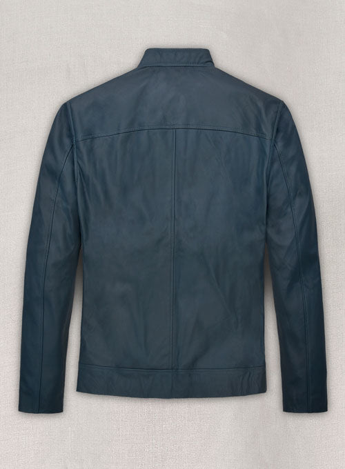 Soft Winsor Blue Michael Fassbender Leather Jacket - LeatherCult
