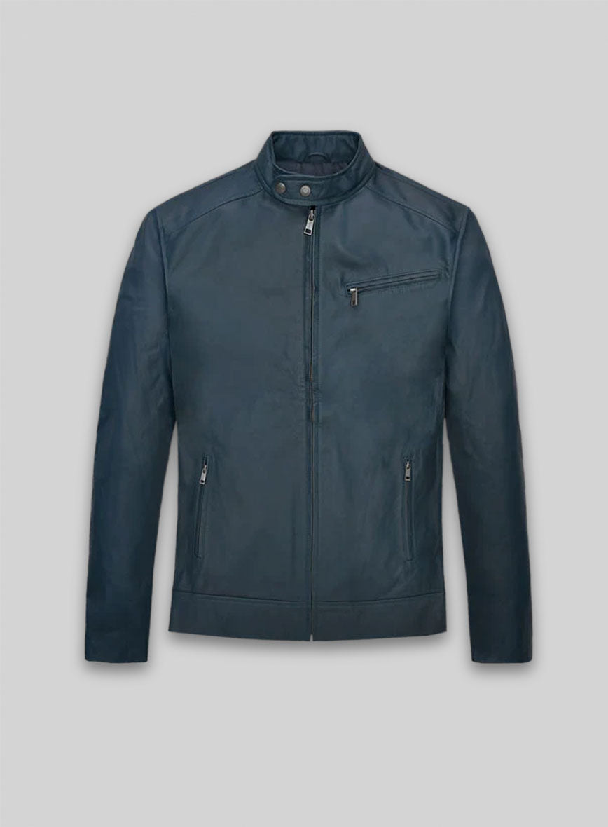 Soft Winsor Blue Michael Fassbender Leather Jacket