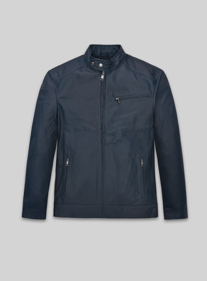 Soft Winsor Blue Michael Fassbender Leather Jacket