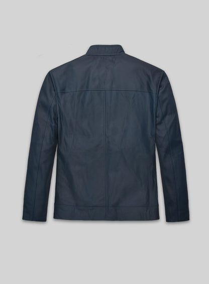 Soft Winsor Blue Michael Fassbender Leather Jacket