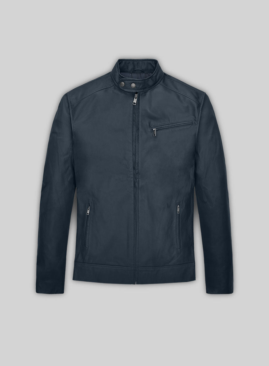 Soft Winsor Blue Michael Fassbender Leather Jacket