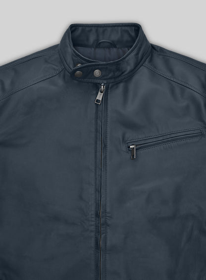Soft Winsor Blue Michael Fassbender Leather Jacket