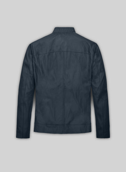 Soft Winsor Blue Michael Fassbender Leather Jacket