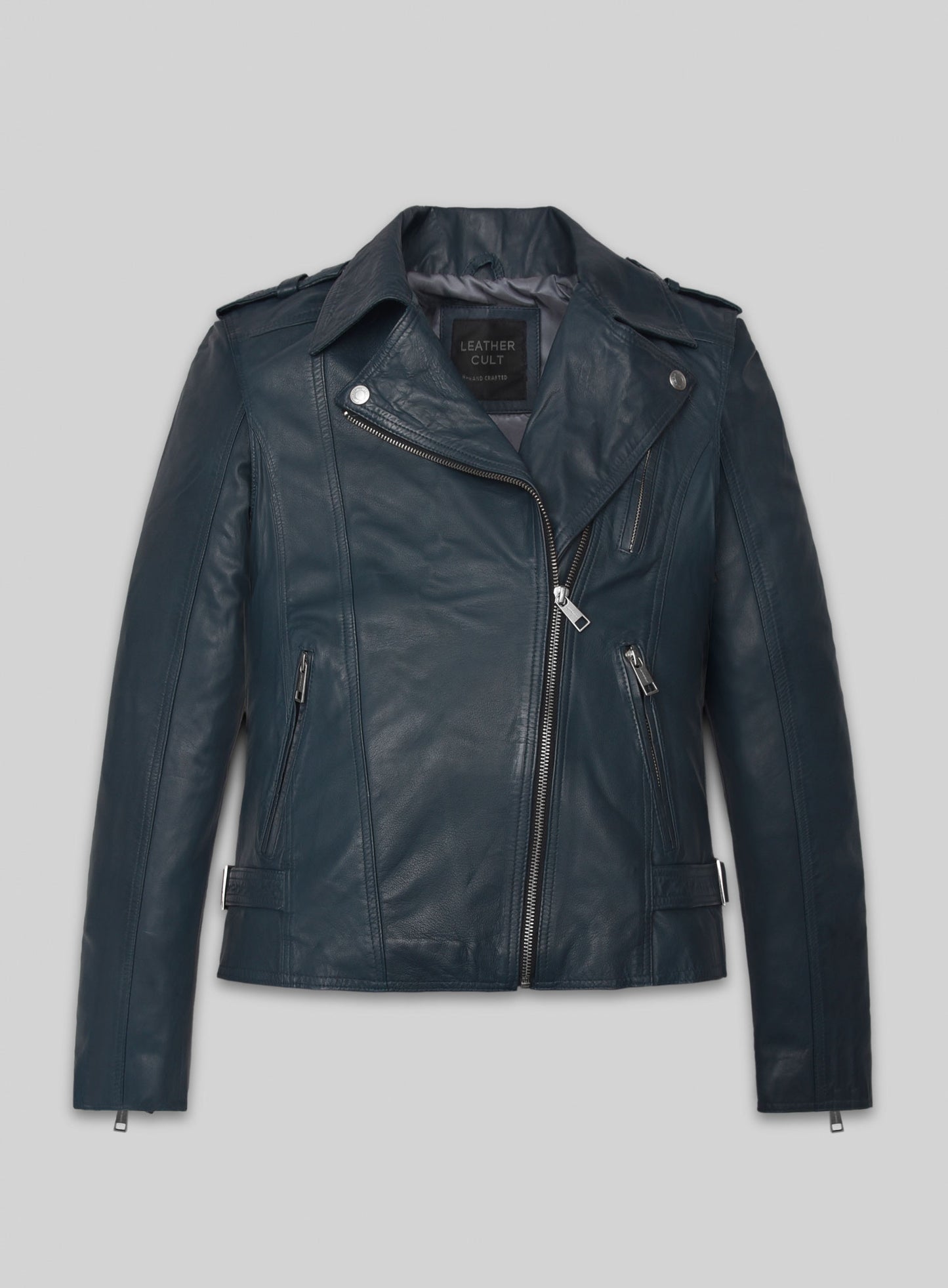 Soft Winsor Blue Washed & Wax Leather Jacket # 267