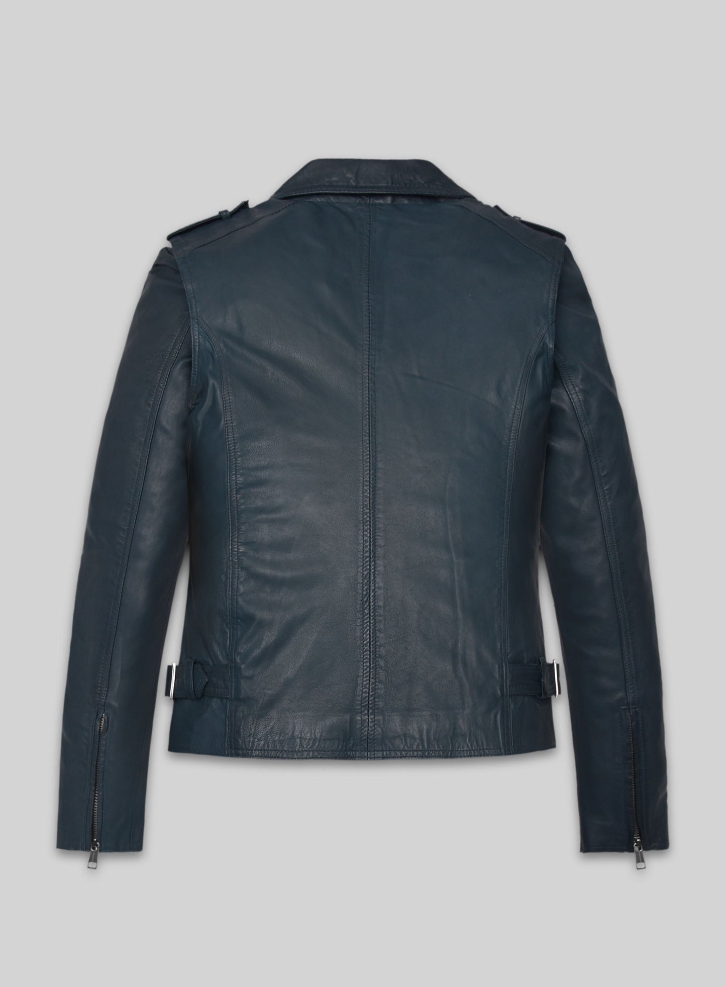 Soft Winsor Blue Washed & Wax Leather Jacket # 267