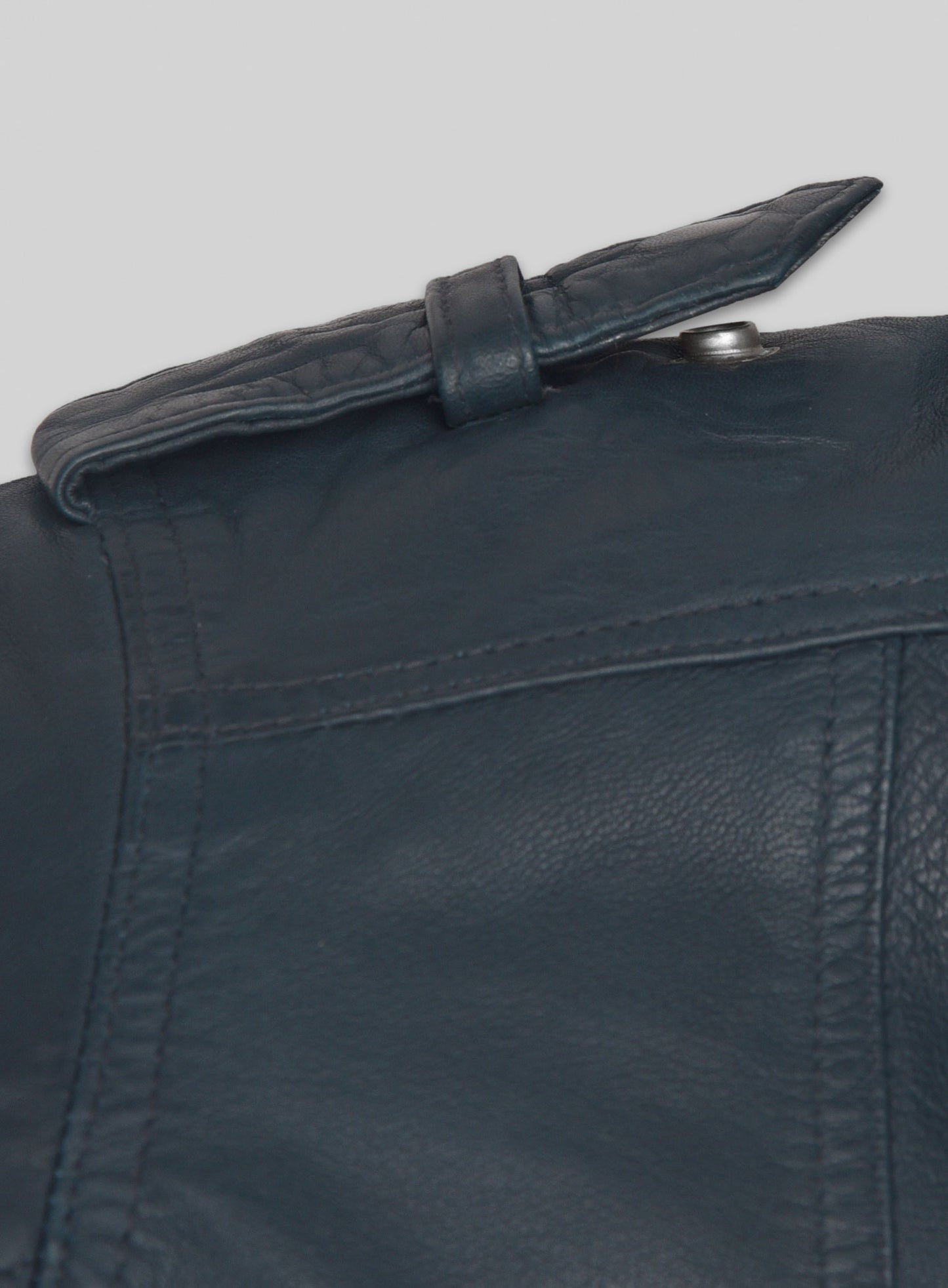 Soft Winsor Blue Washed & Wax Leather Jacket # 267