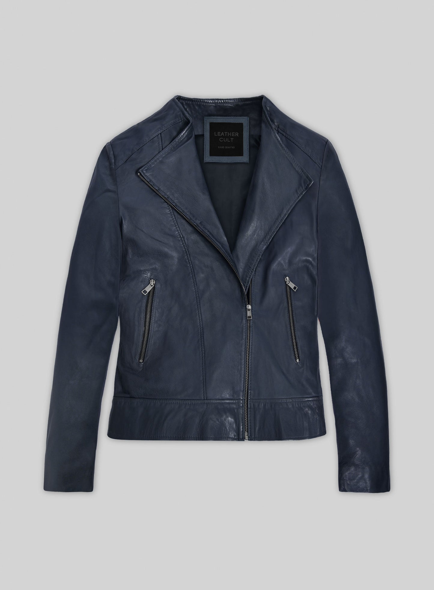 Soft Winsor Blue Washed & Wax Leather Jacket # 237