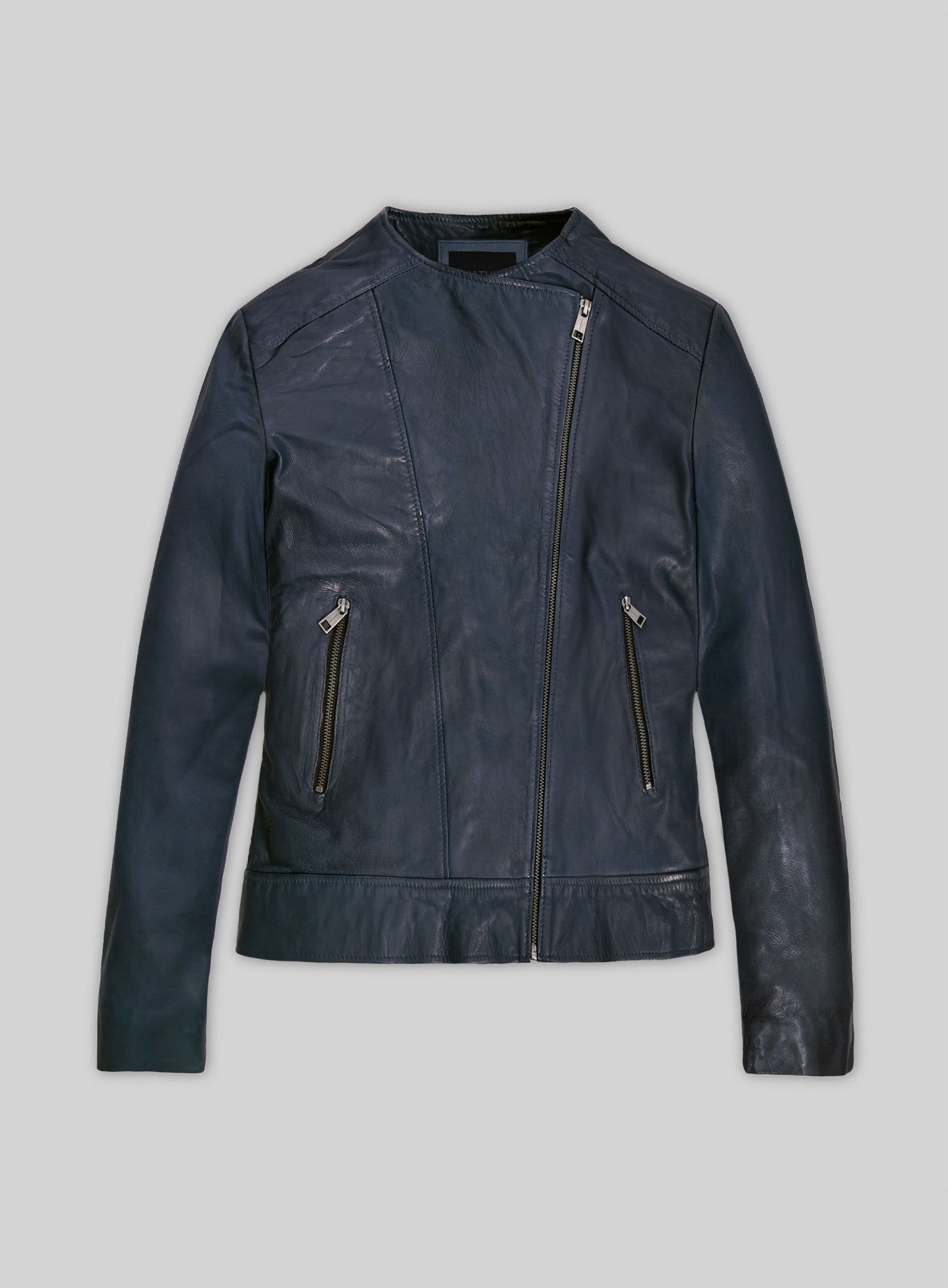 Soft Winsor Blue Washed & Wax Leather Jacket # 237