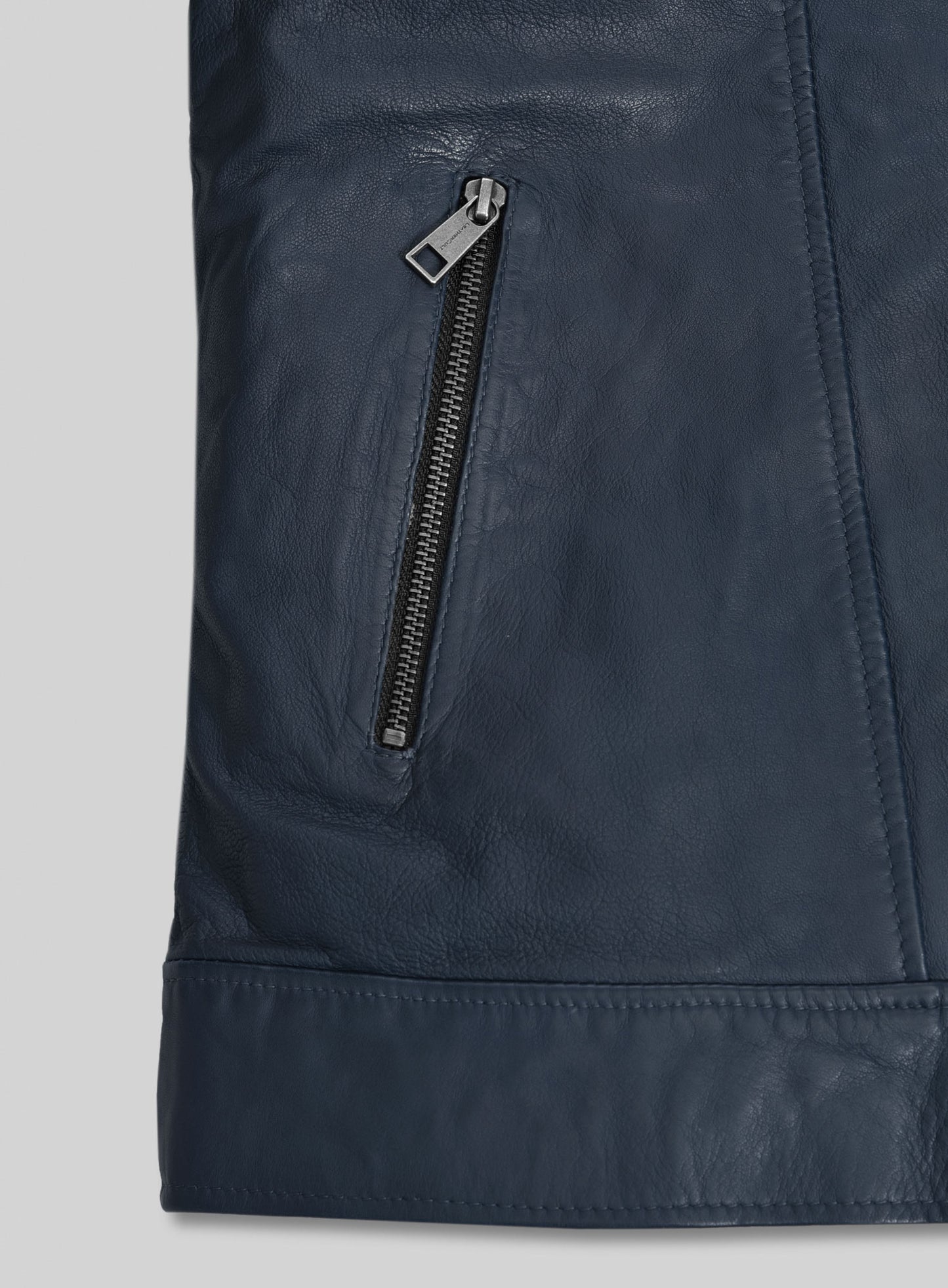 Soft Winsor Blue Washed & Wax Leather Jacket # 237