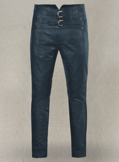 Soft Winsor Blue Jim Morrison Leather Pants - LeatherCult