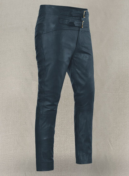 Soft Winsor Blue Jim Morrison Leather Pants - LeatherCult