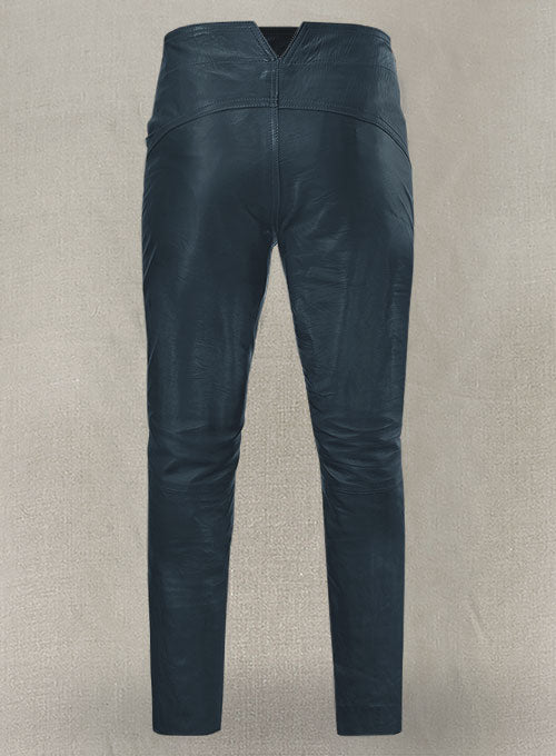 Soft Winsor Blue Jim Morrison Leather Pants - LeatherCult