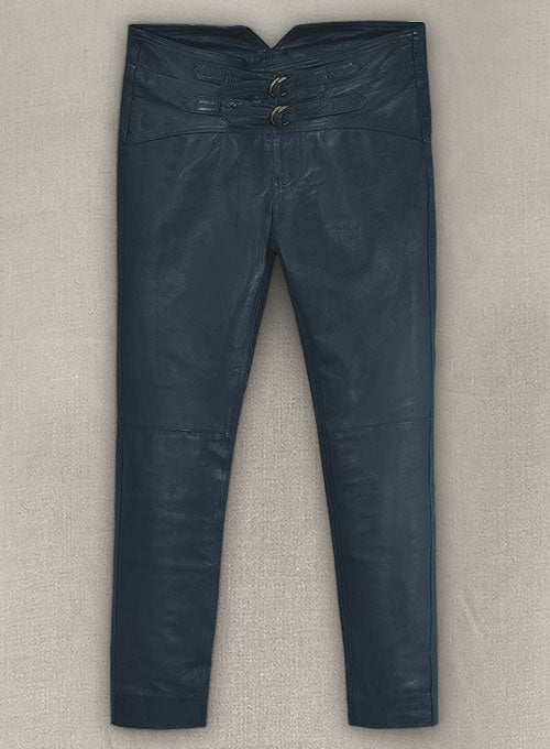 Soft Winsor Blue Jim Morrison Leather Pants - LeatherCult